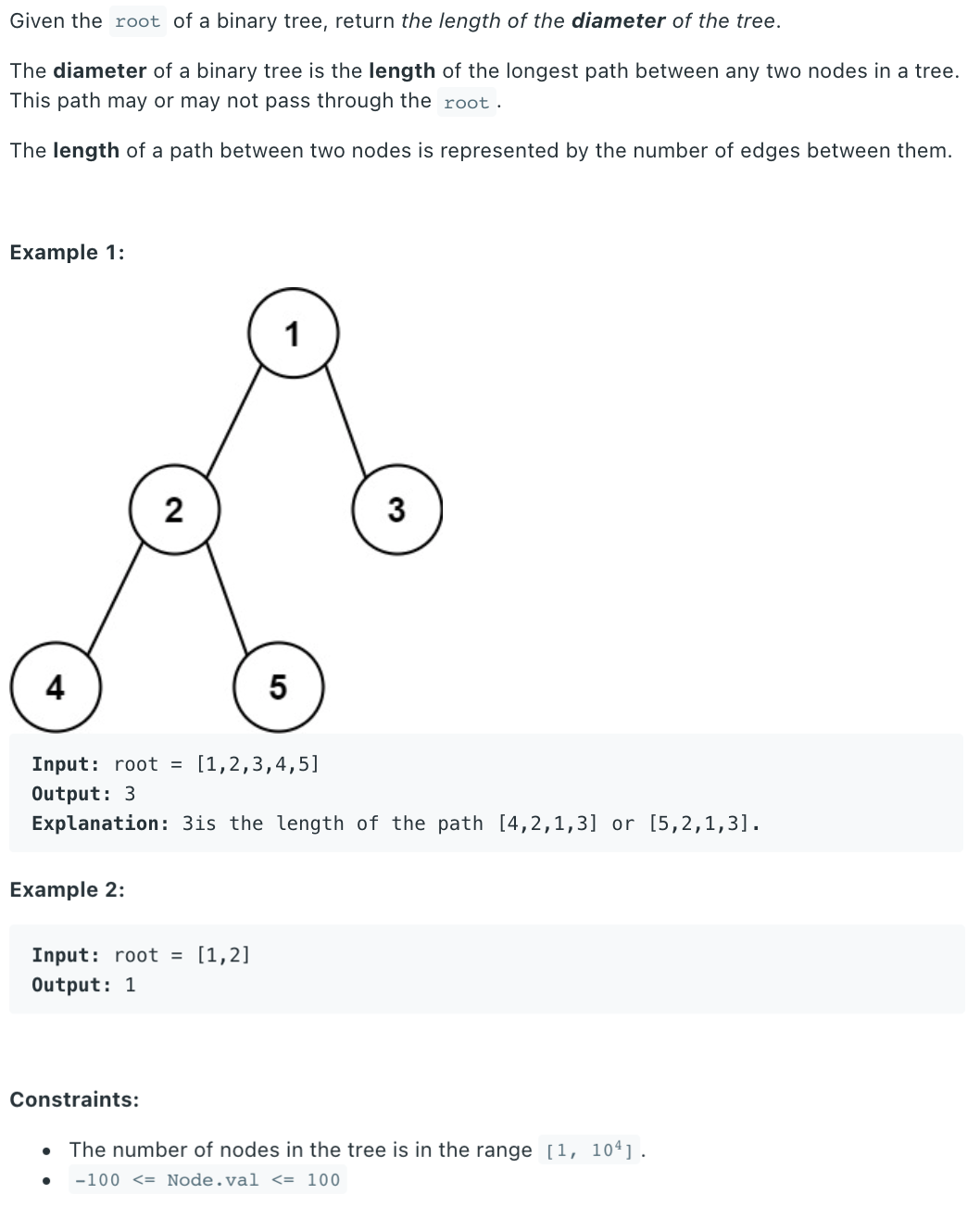 https://leetcode.com/problems/diameter-of-binary-tree