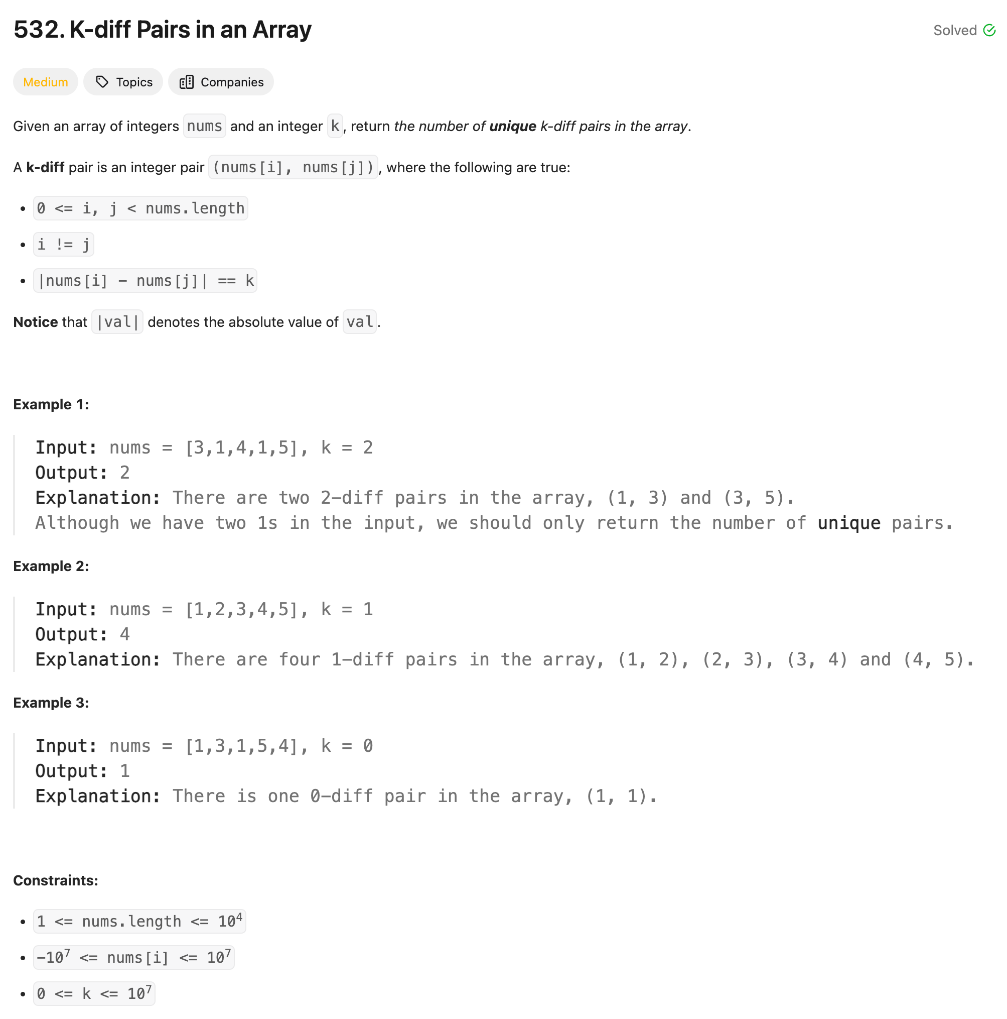 https://leetcode.com/problems/k-diff-pairs-in-an-array