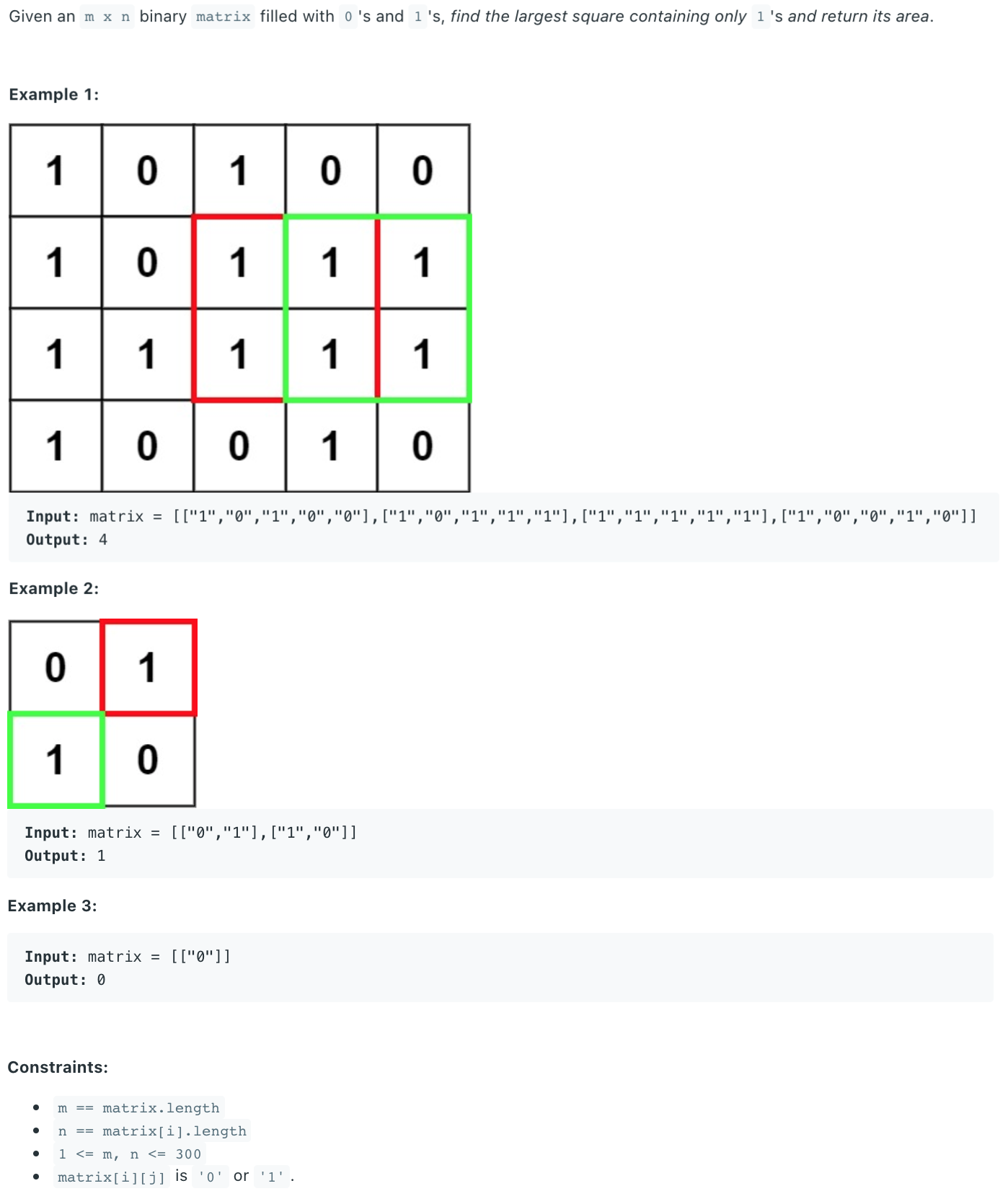 https://leetcode.com/problems/maximal-square