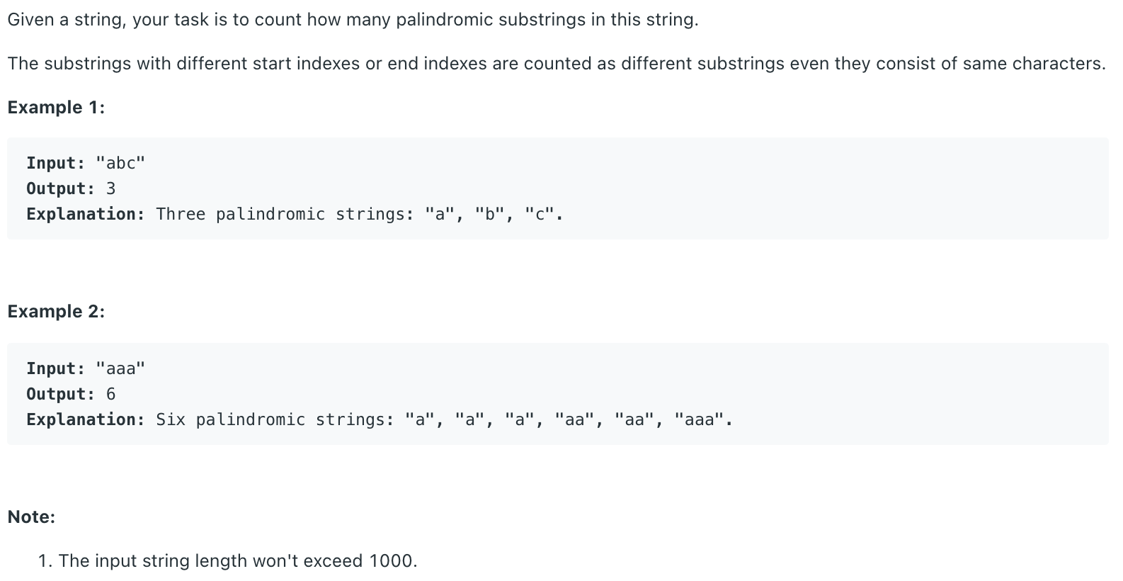 https://leetcode.com/problems/palindromic-substrings