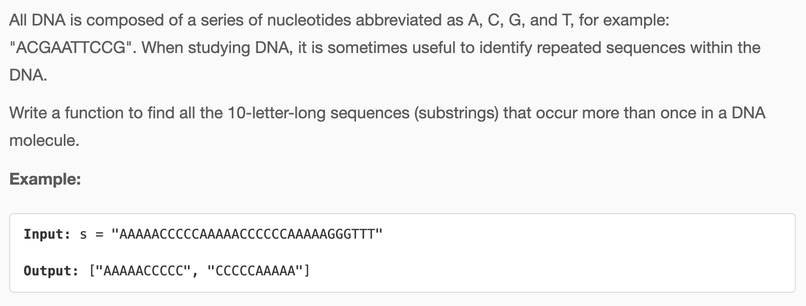 https://leetcode.com/problems/repeated-dna-sequences